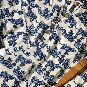 Lilly Pulitzer Pullover Top - Elephant Print